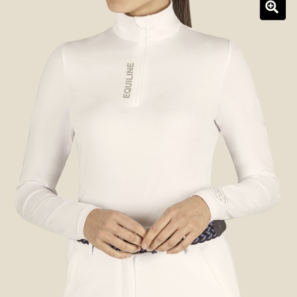 Equiline Tops - Equiline CANIC WOMEN’S 1/4 ZIP SECOND SKIN. Size M. NWT. White